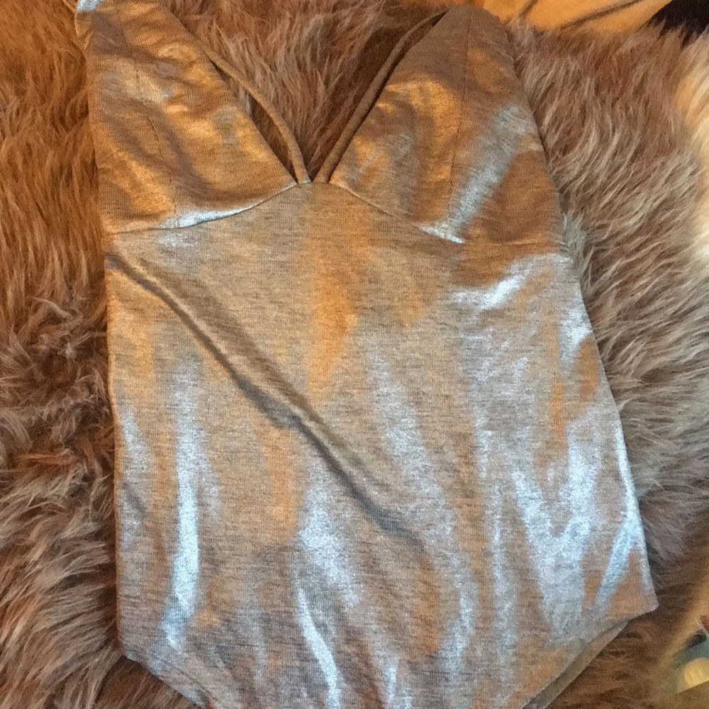 Silver bodysuit